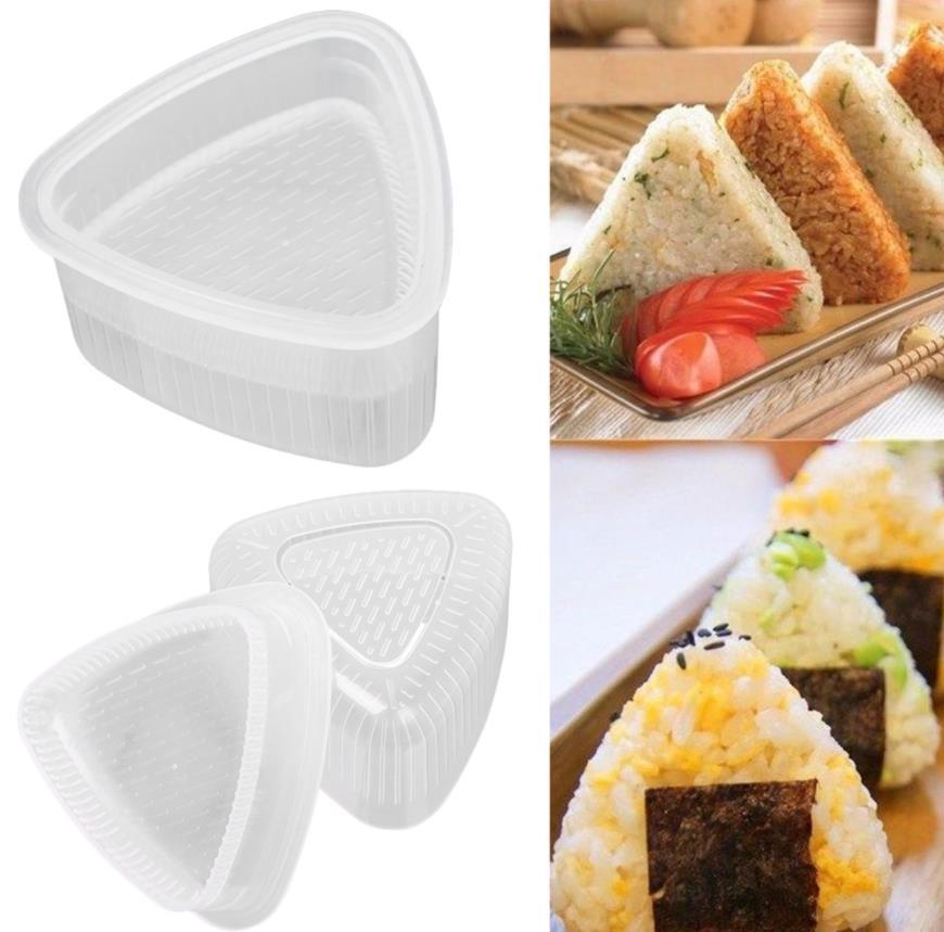 Delidge 2 Stks/set Driehoek Sushi Mold Food -Grade Plastic Rijst Bal Maker Bento Drukmal Japanse Voedsel Rijst Sushi gereedschap