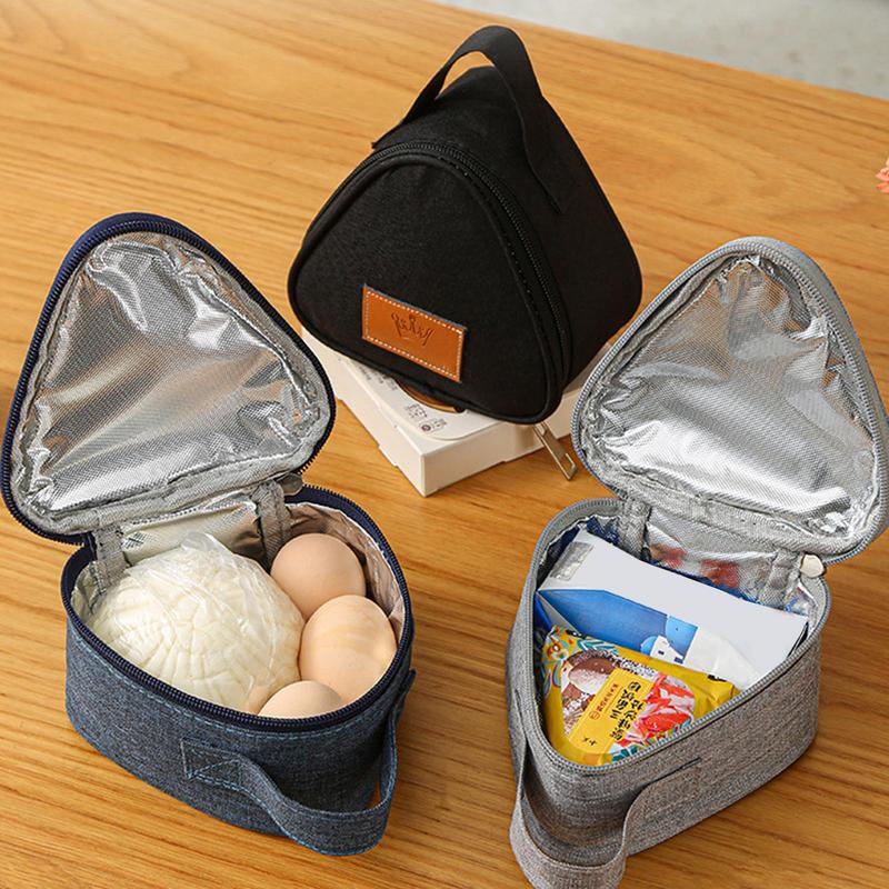 Outdoor Portable Thermal Food Storage Container Kitchen Insulation Lunch Bag Lightweight Triangular Picnic Bags Food Storage Bag