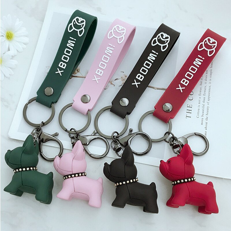 Creativo Del Fumetto Carino Bulldog Chiave Catena Pet Dog Portachiavi Auto Del Raccoglitore Della Borsa Titolare Portachiavi Regalo Accessorio