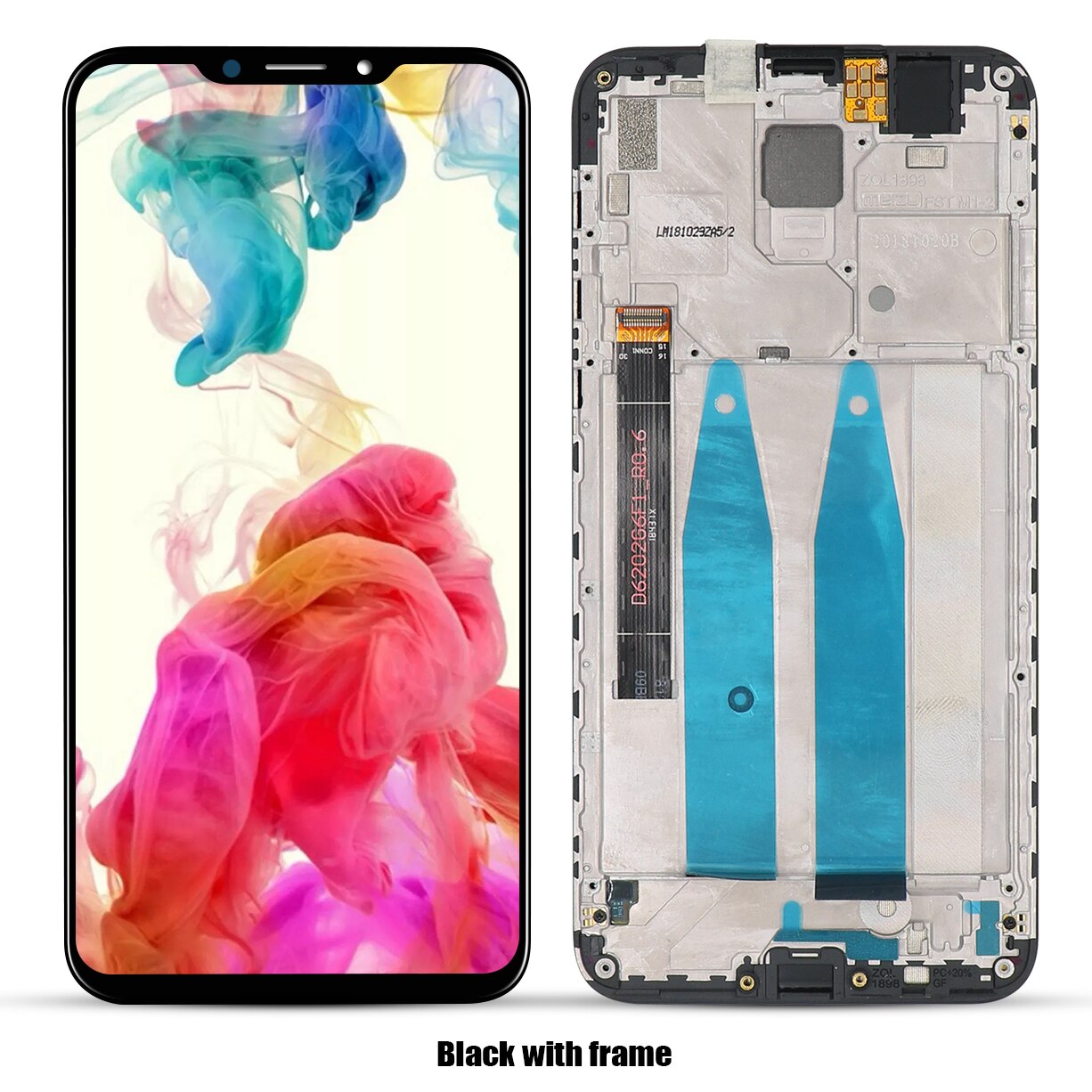 Oryginalny LCD Meizu X8 wymiana wyświetlacza LCD + ekran dotykowy Digitizer Meizu X8 robić ekranu LCD telefonu przypadku + narzędzie X8 ekran LCD: czarny z rama