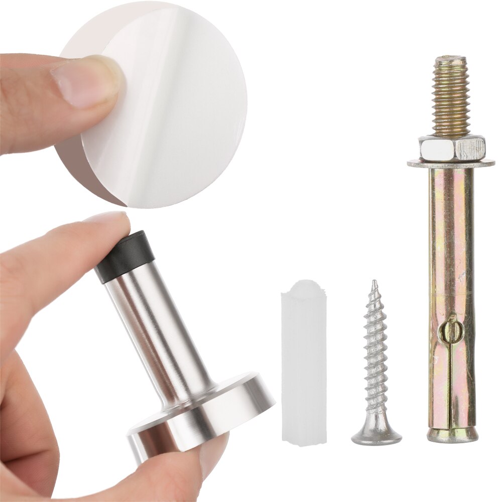 Protector Sound Dampening Door Stop Dual Use Self Adhesive Wall Mounted Rubber Stopper Buffer Prevent Collision Door Catch