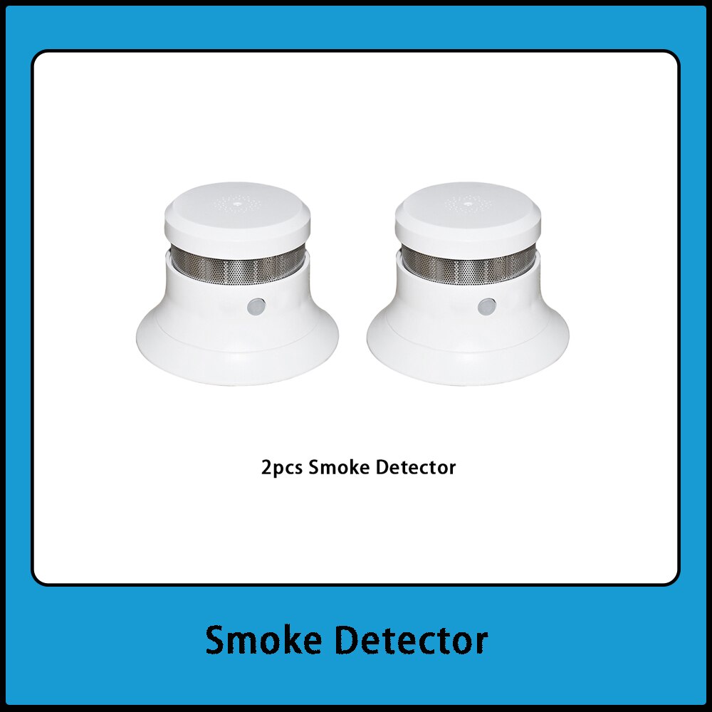 2 Pieces 80dB Sound Fire Alarm Profession Smoke Detector Sensor Mini Size Smoke Monitoring Battery Operated Fire Warning Alarm