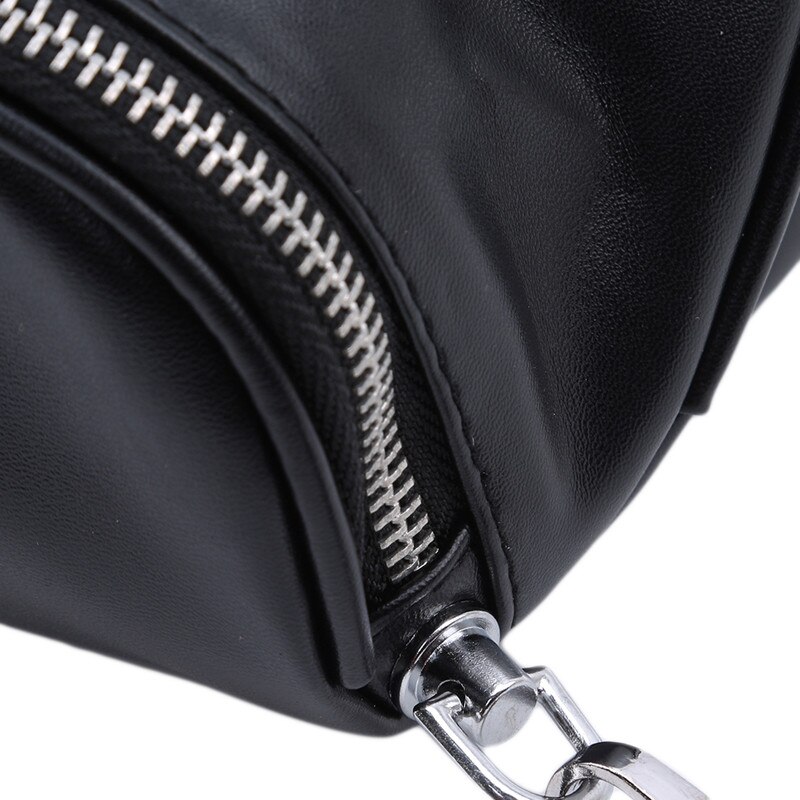 Bolso bandolera de cuero con patrón de negra para mujer, bolsa de pecho, de cintura,