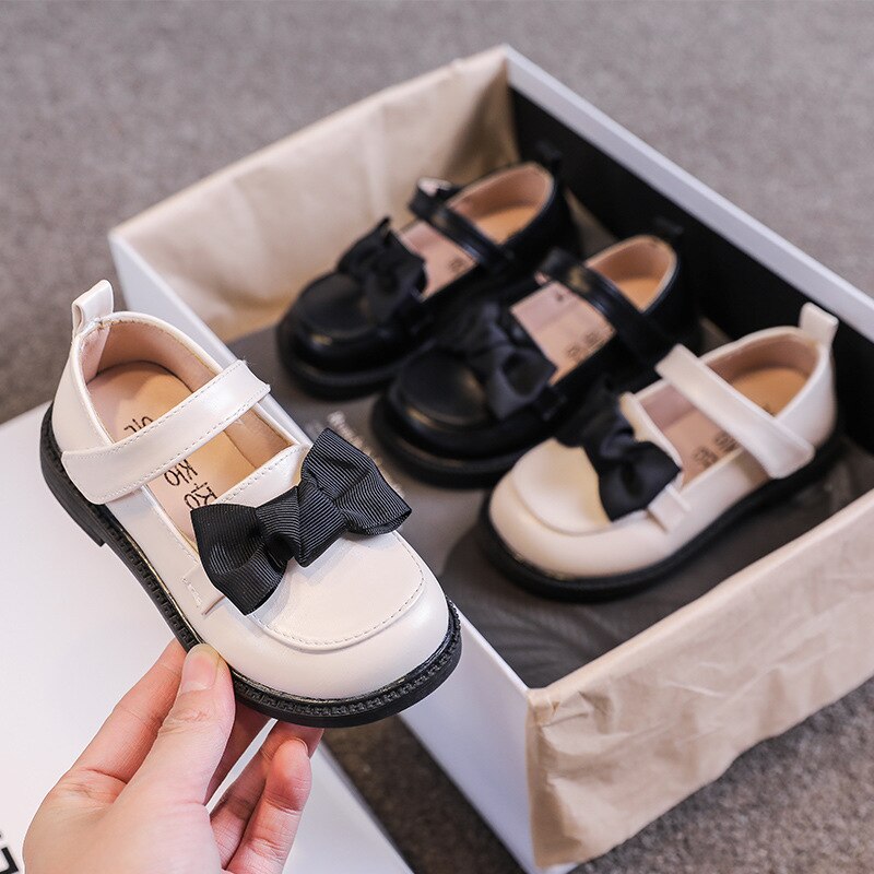 Dziewczynek moda lakierki duża kokarda księżniczka mary Janes buty imprezowe jednokolorowe buty studenckie