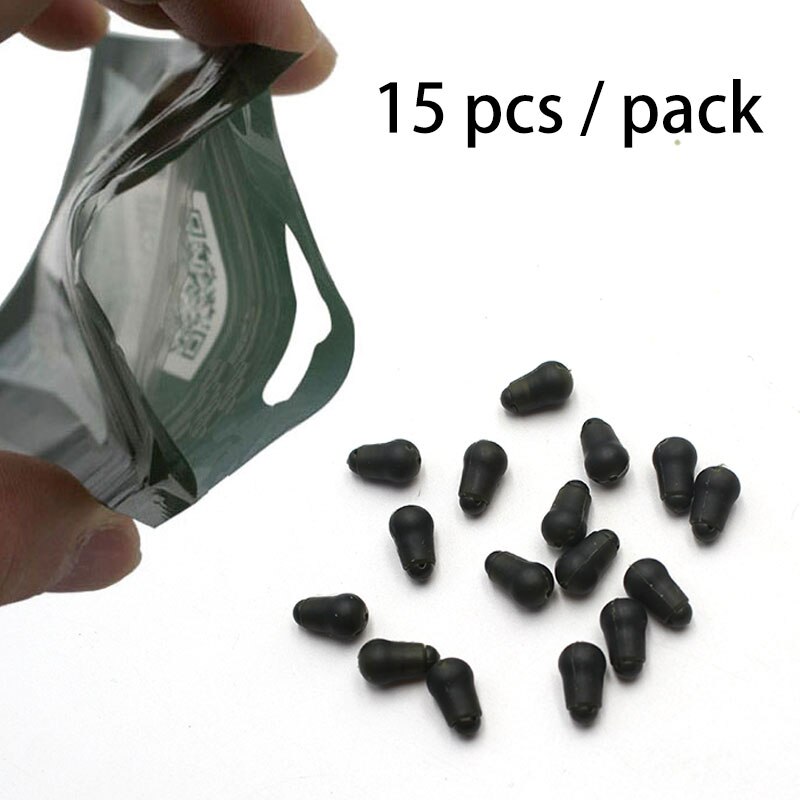 15 stk karpefiskeri tilbehør hurtigskift perle til karpe fiskemetode feeder krog karper rigge chod fiske perle til karpe grej: Default Title