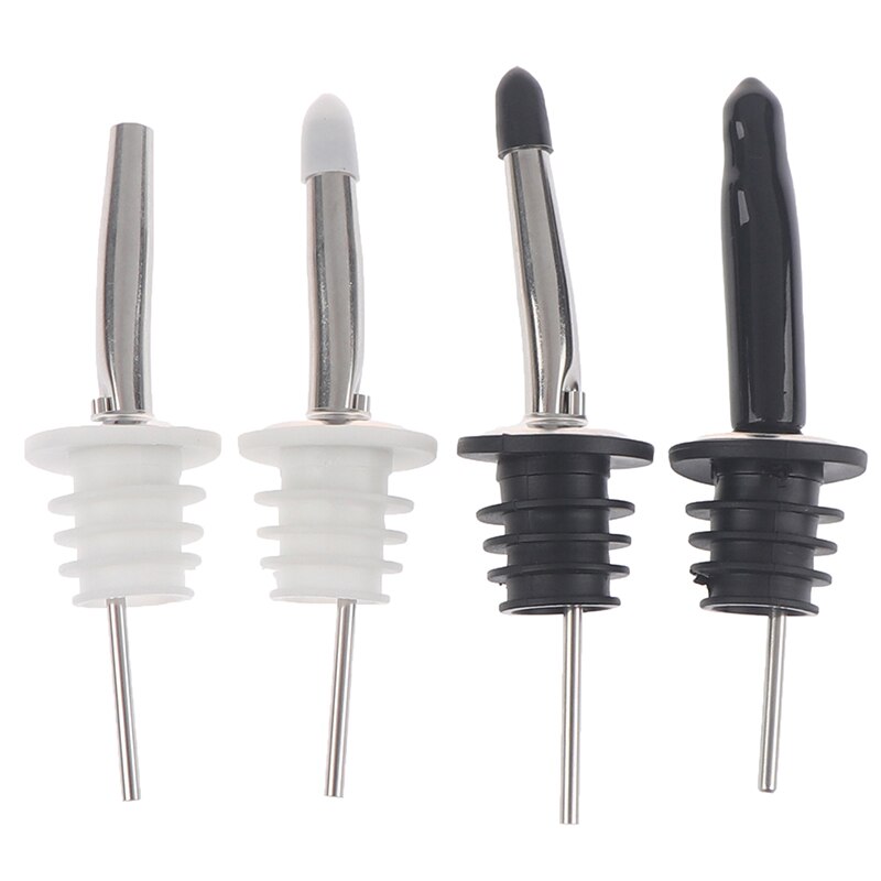 4 pièces bec verseur bouche distributeur barman maison Bar fête accessoires en acier inoxydable Whisky liqueur huile vin bouteille verseur bouchon