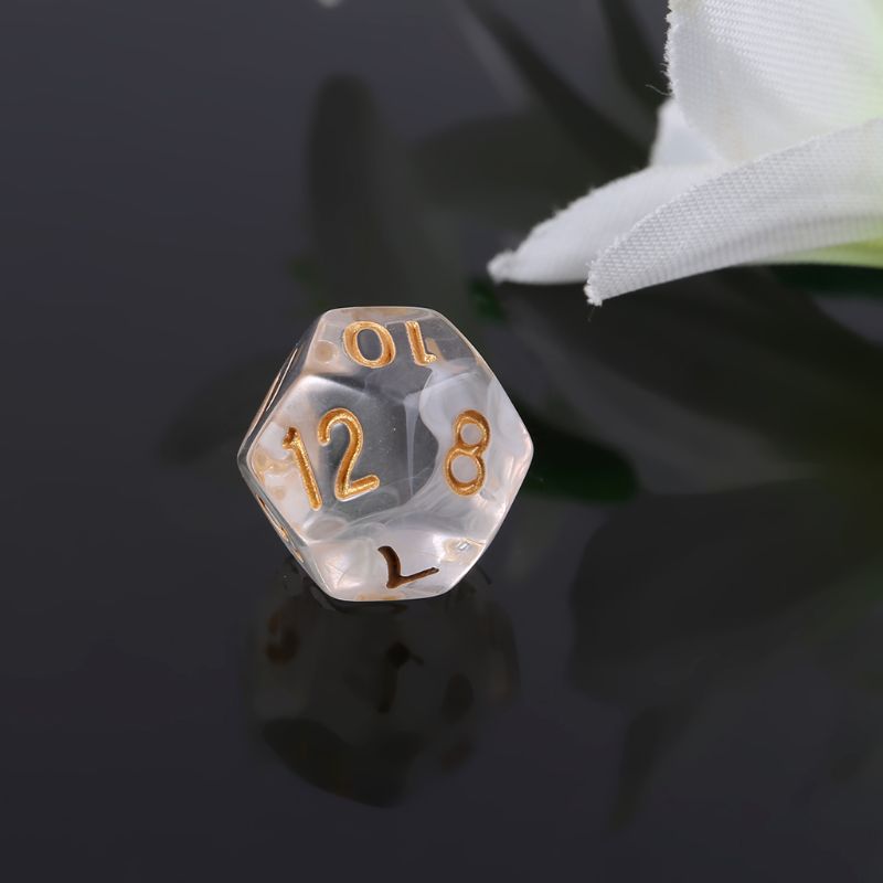 7pcs/set Transparent Sided Dice D4 D6 D8 D10 D12 D20 D&D RPG Poly Table Board Games Toy