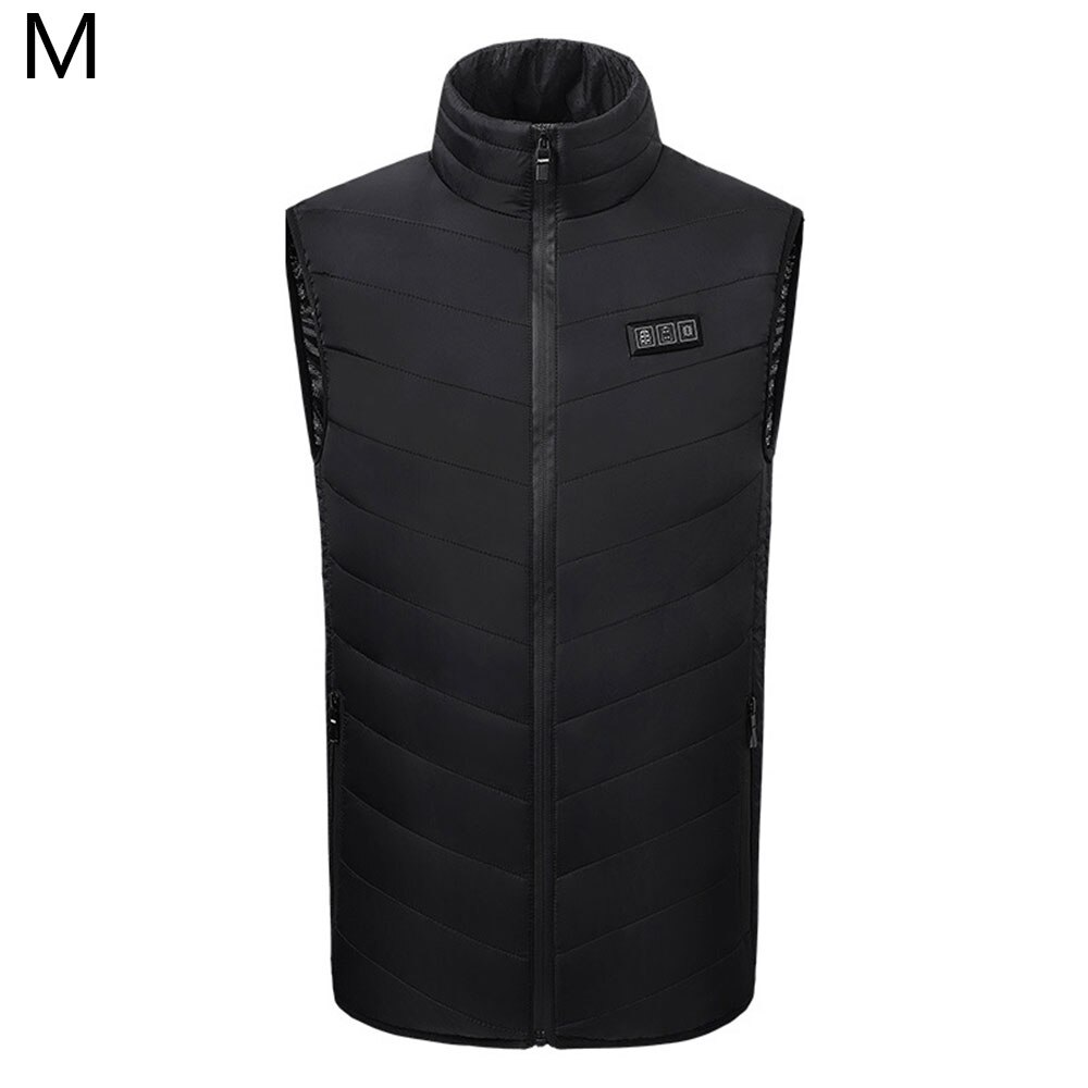 11 obszarów podgrzewana kamizelka kurtka inteligentny stójka regulacja temperatury termiczna utrzymuj ciepło na zewnątrz куртка с подогревом xiaomi: Black / XXL