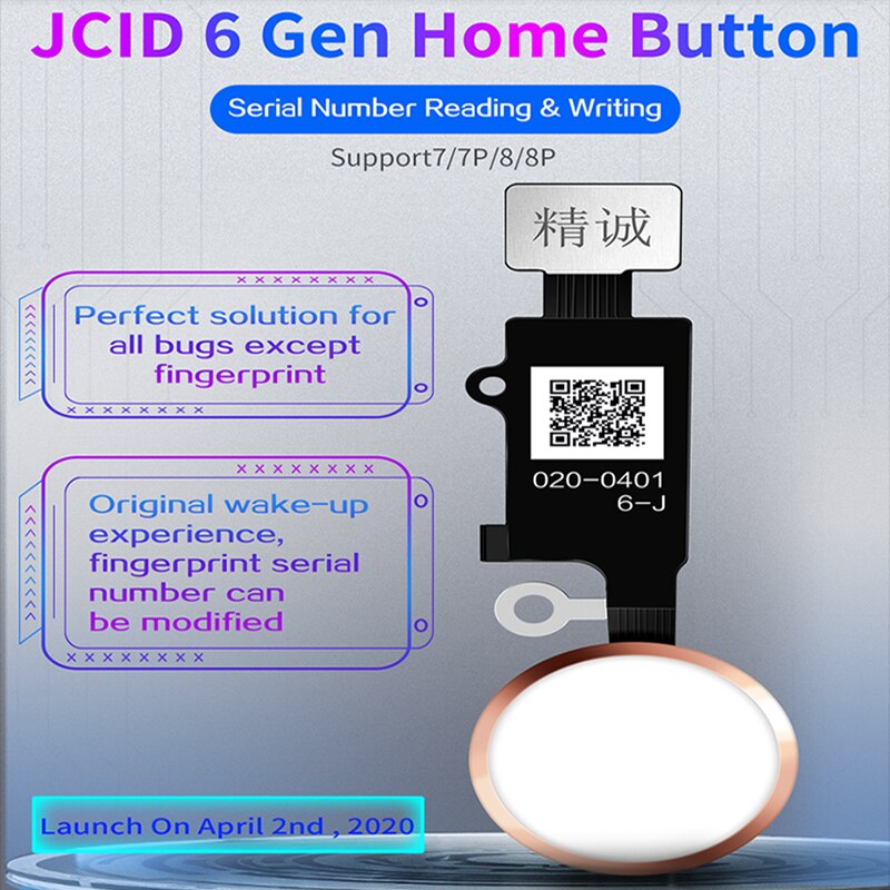 Jc Home Button 6Gen 3D Touch Vingerafdruk Flex Kabel Universele Voor Iphone 7 7P 8 8P Se Menu sleutel Terug Functie Oplossing