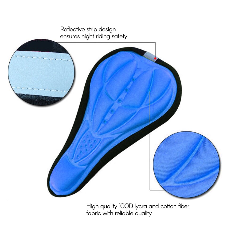 Fundas para asiento de bicicleta, funda de cojín blanda 3D de esponja de alto rebote, almohadilla de protección para deportes de bicicleta al aire libre