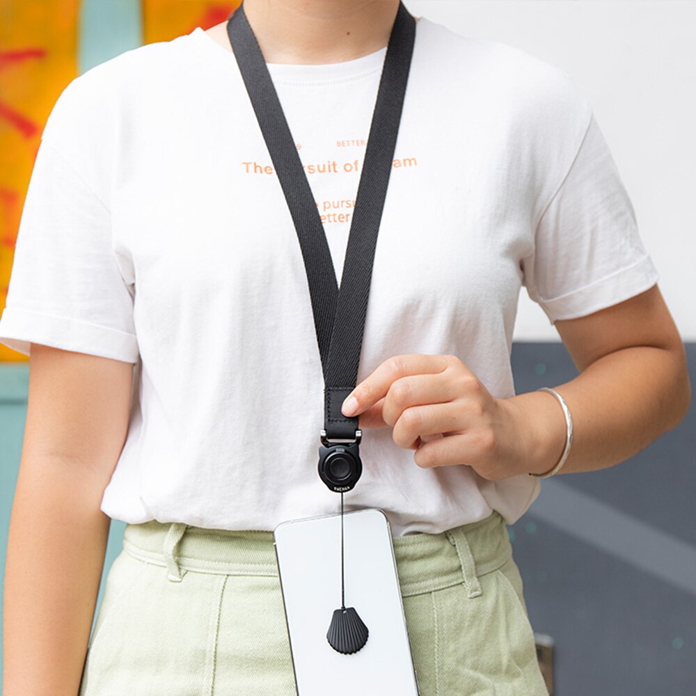 DAEHAN NECK LANYARD for mobile phone detachable metal finger ring strap hand wrist lanyard