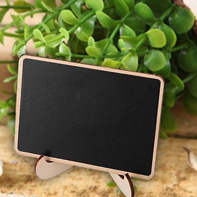 Shop Window Decoration Display Board Wedding Party Message Board Small Wood Blackboard DIY Props 10PCS