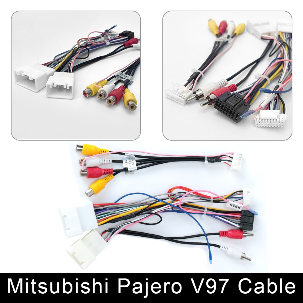 Universal Power Connector 2 Din Auto Android Radio Kabel Voor Suzuki Buick Iso Hyundai Kia Honda Toyota Nissan Gps Antenne rca: Pajero V97
