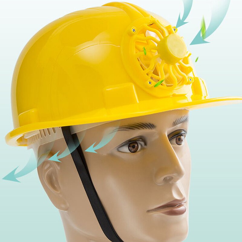 Ventilateur Solaire Casque de Sécurité Fonctionnantes Extérieures Casque de Travail de Construction ABS matériel Capuchon De Protection