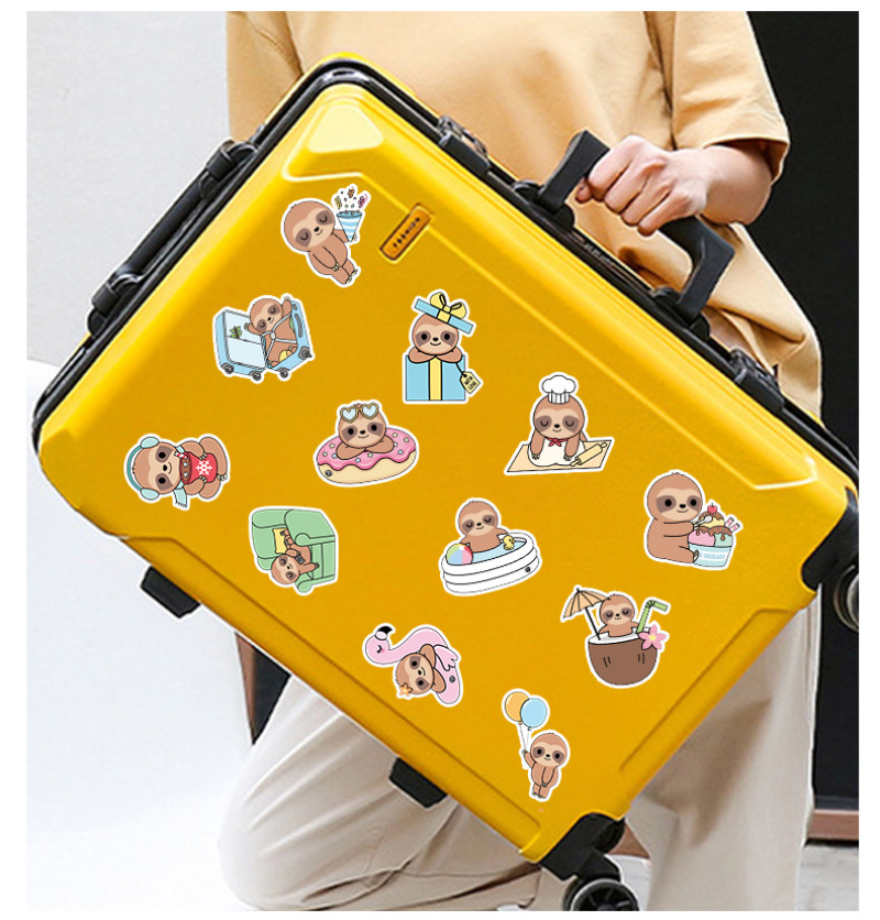 10/25/50 Stuks Schattige Luiaard Cartoon Stickers Voor Diy Bagage Waterfles Telefoon Laptop Gitaar Plakboek Briefpapier Sticker