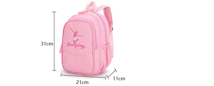 Children Ballet Dance Bags For Girls Embroidered Canvas Gymnastic Sport Backpack Kids Large Capacity Princess Package