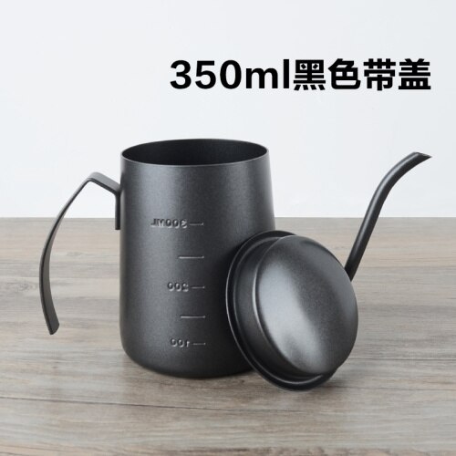 Jarro de água café pote mão casa aço inoxidável 304 boca muito fina pote mini boca longa gotejamento pote utensílios de café: 350ml style07