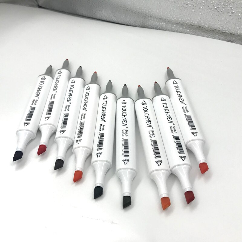 24Pcs Touchnew Artist Touchnew Marker Pens Blendable Alcohol Markers Skin Tone Set for Portrait Illustration Drawing