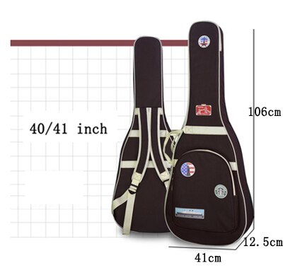 Neue 39/40/41 Zoll Akustische Klassische Gitarre Tasche Fall Rucksack Einstellbare Schulter Gurt Tragbare Verdicken Padded Schwarz