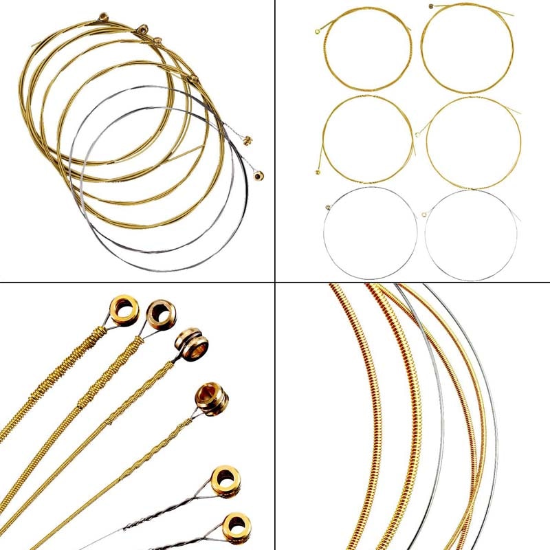 6Pcs/Set Acoustic Guitar Strings Nickel Plated Steel Practice Guitar String E-A For Acoustic Folk Guitar Classic Guitar