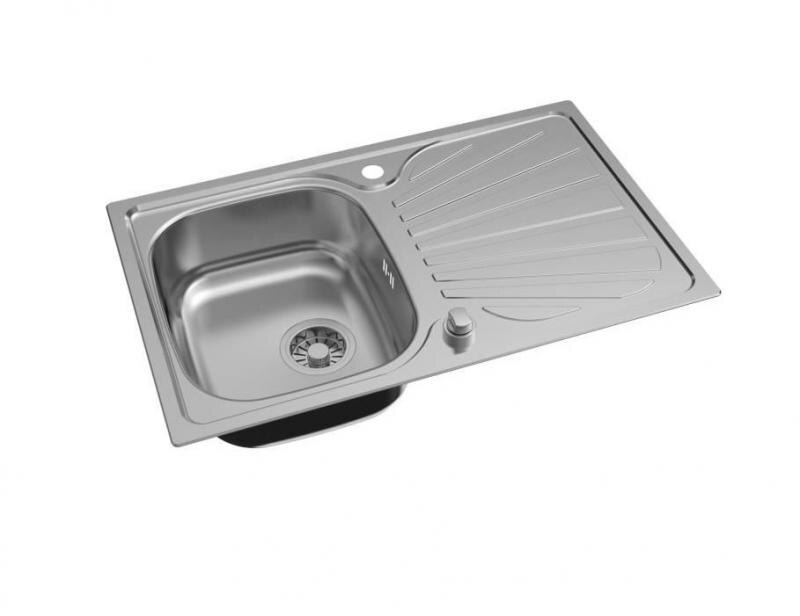 Roestvrijstalen Aanrecht Slot Schotel Wastafel Afvoer Mand En Afvoer Pip Rechthoekige Keuken Boven Teller Wastafel Hwc Thuis: Default Title