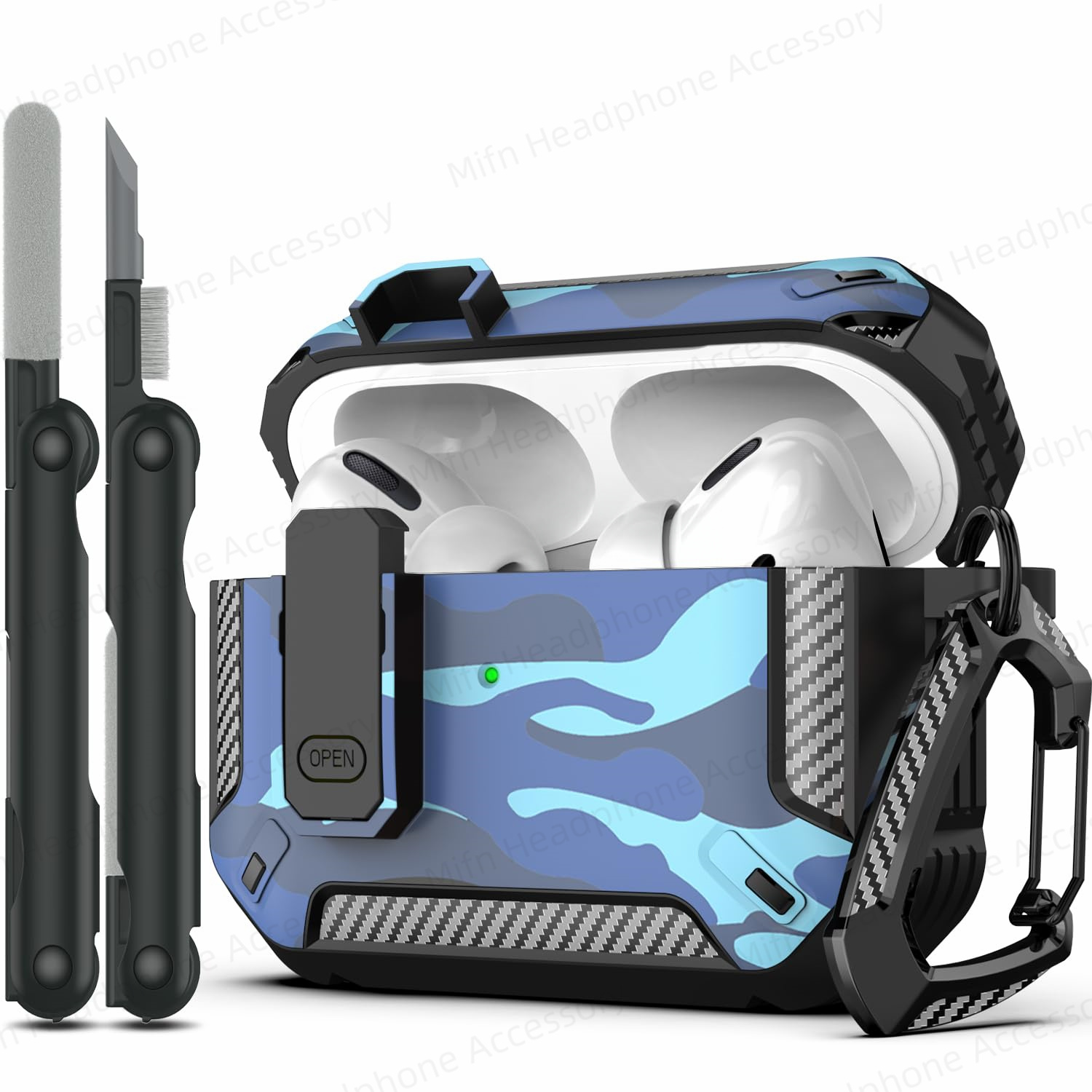AirPod Pro switch case with Cleaner Kit Luxury Fall Prevention TPU Protective Cover For AirPod Pro 3rd/2nd Generation Case: 3XS / MULTICOLOR