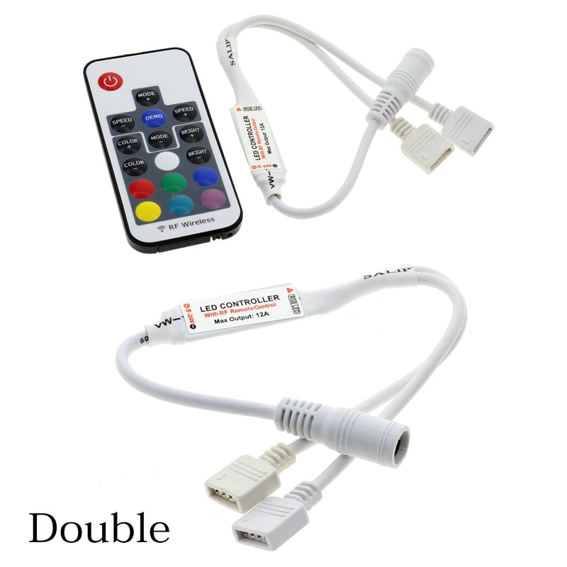 Mini Led RGB Remote Controller DC12V 17key RF Wireless Controller For RGB Led Strip Tape Lighting