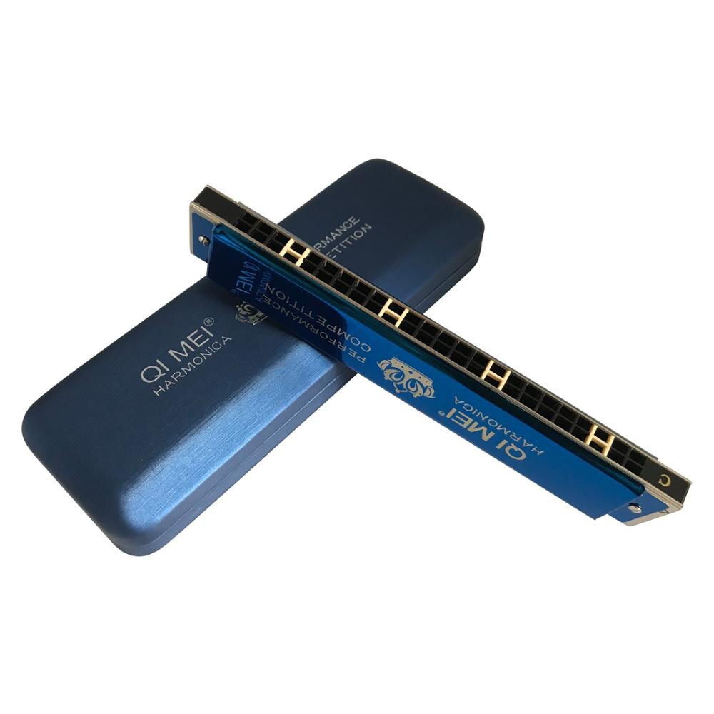 QIMEI 24 hole harmonica, key of C: Blue