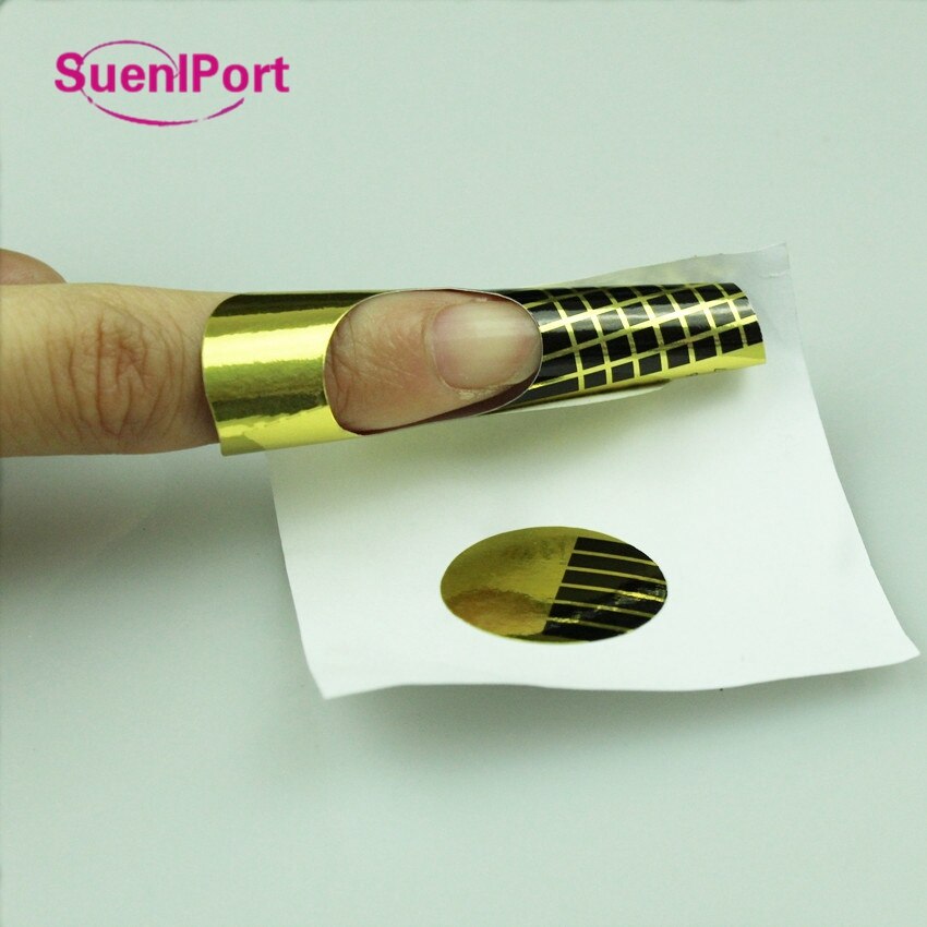 Sune l Poort 100 stks Professionele nail forms Acryl Curve Nagels Gel Nagel Nail Art Guide Vorm Stickers Lijm UV Gel