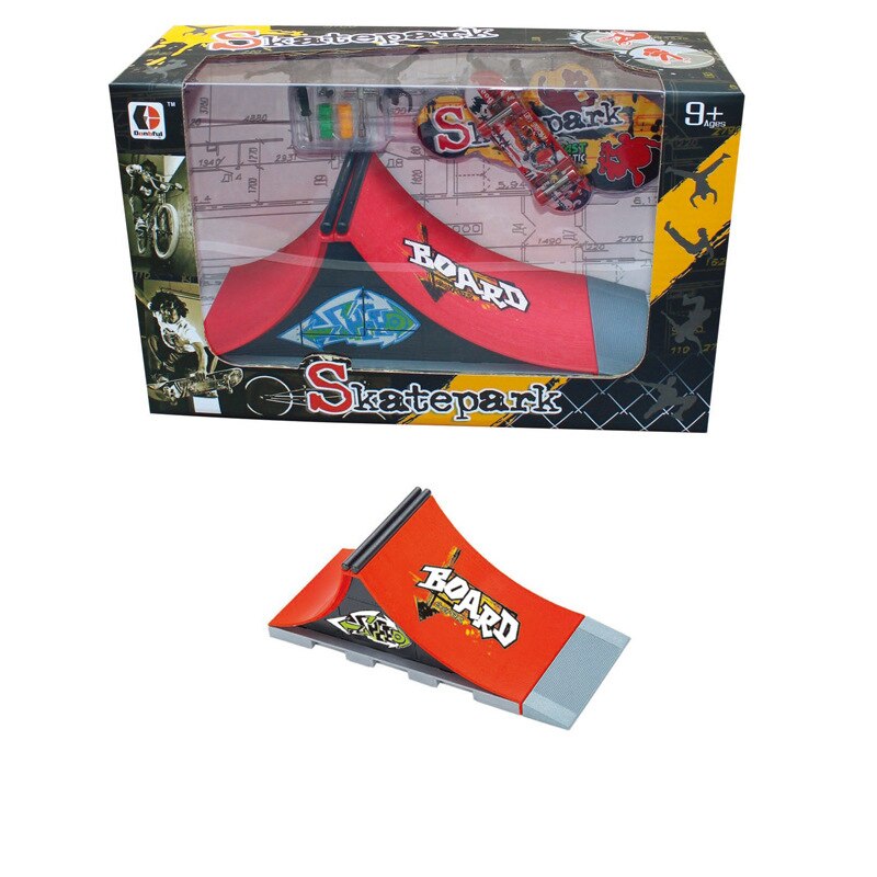 Mini Alloy Finger Skating Board miejsce połączenie zabawki dzieci deskorolka Ramp Track edukacyjne zestaw zabawek dla chłopca urodziny prezenty: H
