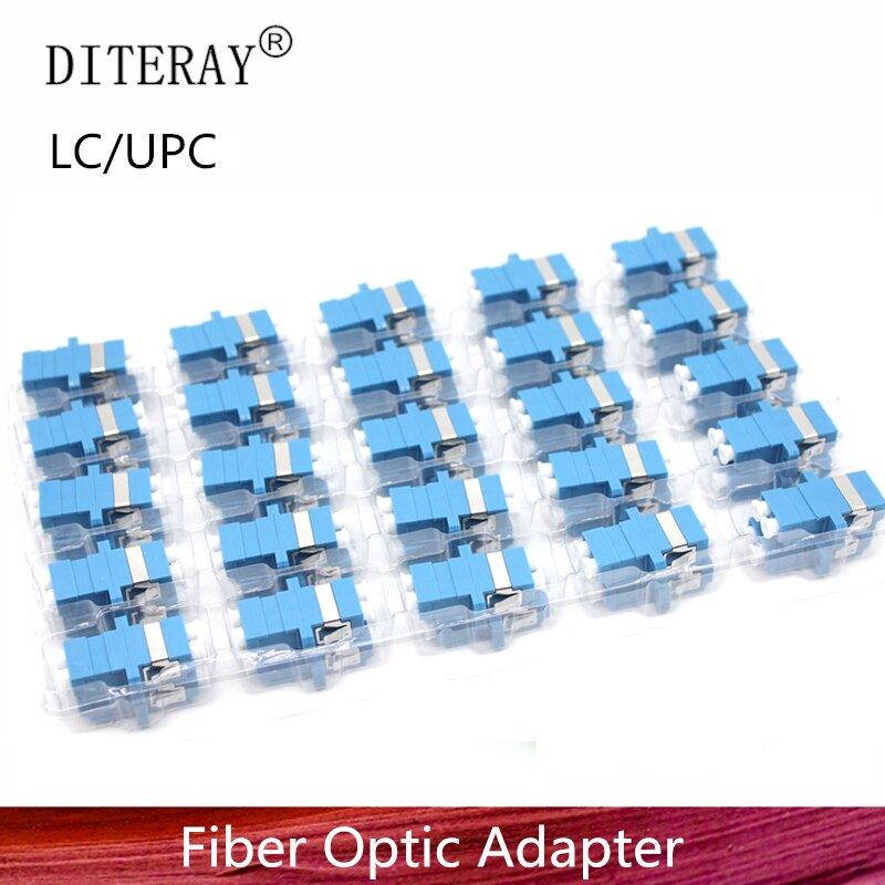 25/50/100/200PCS LC-LC DX SM Fiber Adapter Connector Duplex LC UPC Flange Connector FTTH Fiber Optic Adapter