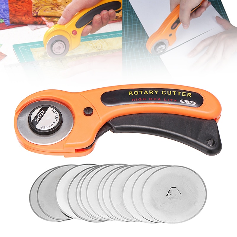 1 ud. Cortador rotativo de 45mm cortador rotativo de tela herramientas de corte de rodillo de costura DIY Patchwork accesorios de costura