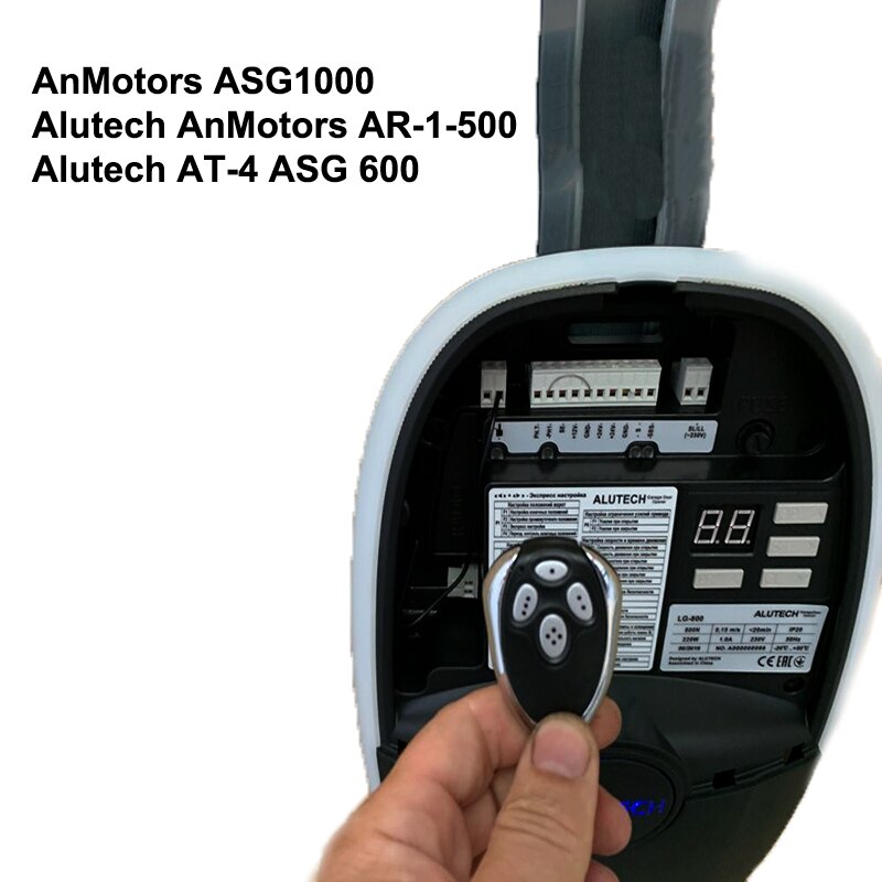 100% Compatible Alutech AT-4 Garage Remote Control 433.92 MHz Frequency Rolling Code Easy to Use Key Chain