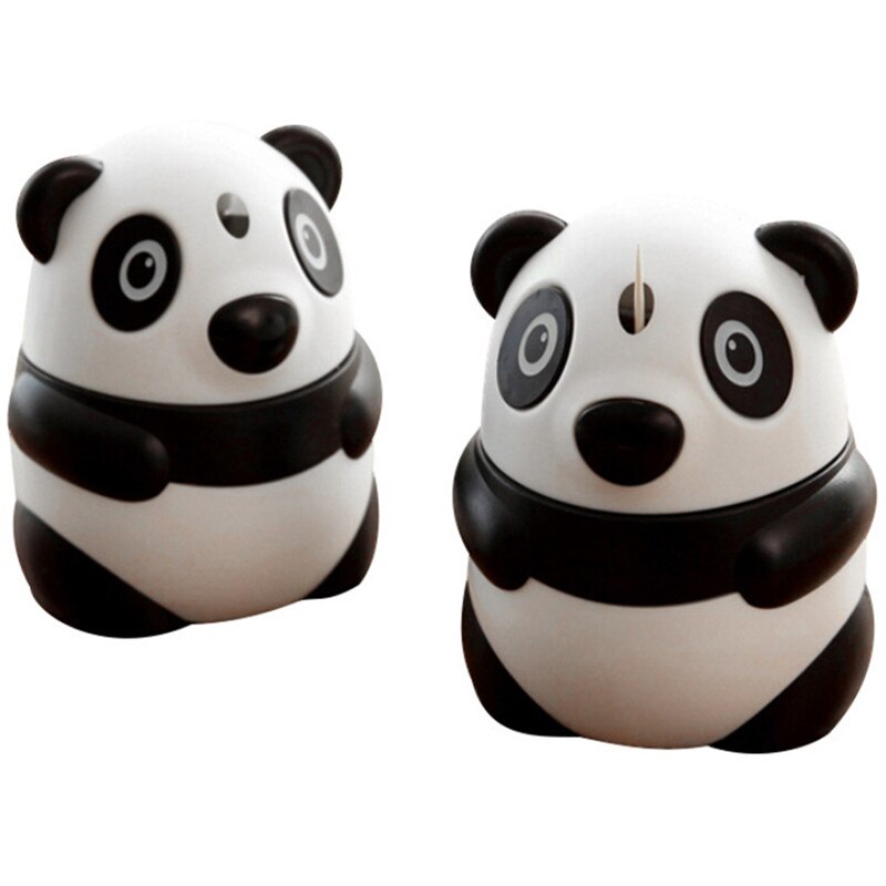 Automatic Toothpick Holder Cartoon Panda Box Personality Cute Feature Panda Toothpick Holder Toothpicks Box