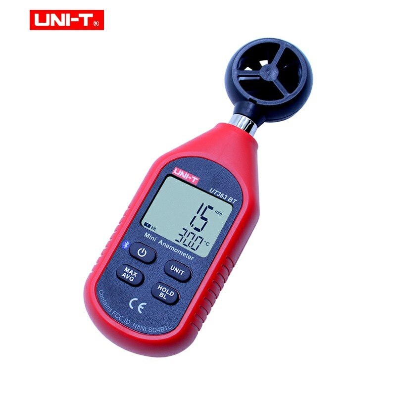 UNI-T UT363BT Mini Anemometer Digital Bluetooth Pocket Size Wind Speed Meter Thermometer tester Data hold Mini Wind Meter
