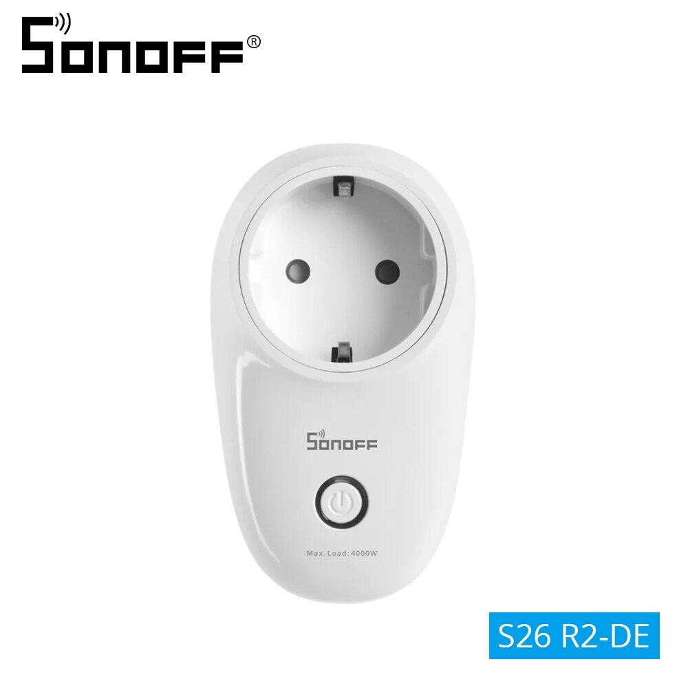 1/2/3/4/5PCS SONOFF S26 R2 Wifi Socket DE Plug Smart Automation Module Timing Socket Smart Home APP Remote Control