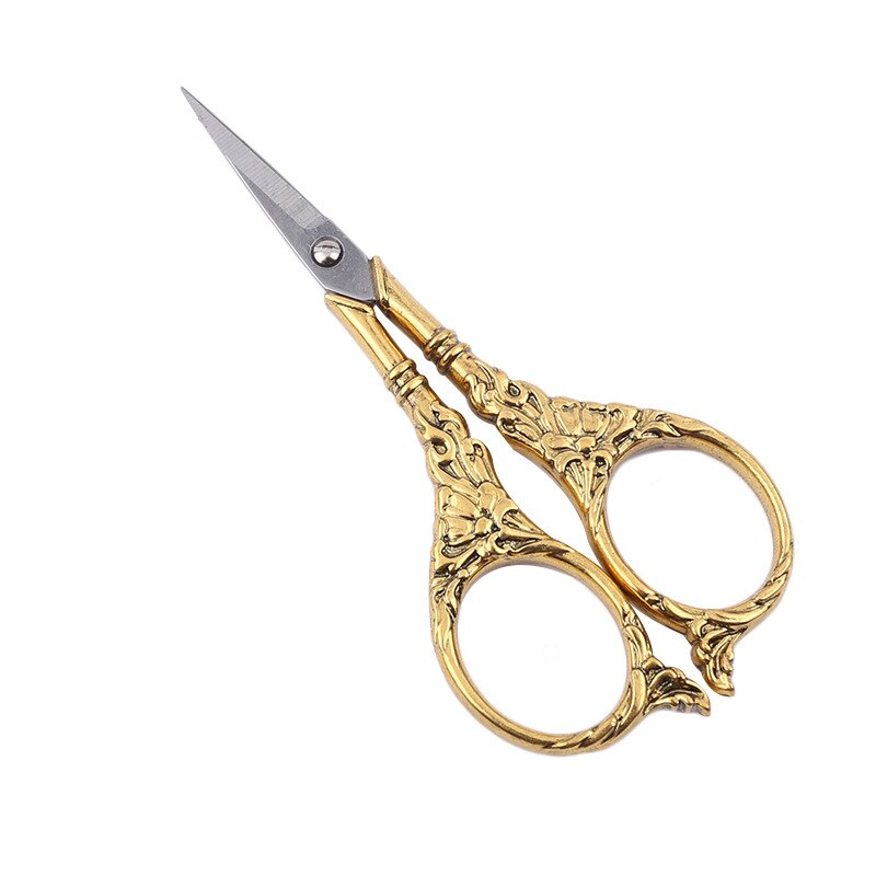 Stainless Steel Sewing Scissors for Fabric Sewing Tool Cross Stitch Scissors Yarn Sewing Accessories Craft Scissors: Golden