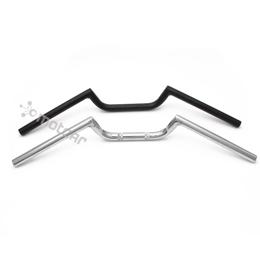 Universal Fit Chopper Café Racer Cruiser Bobber Tracker, manillar de motocicleta cromado de 7/8 "22mm, manillar de altura