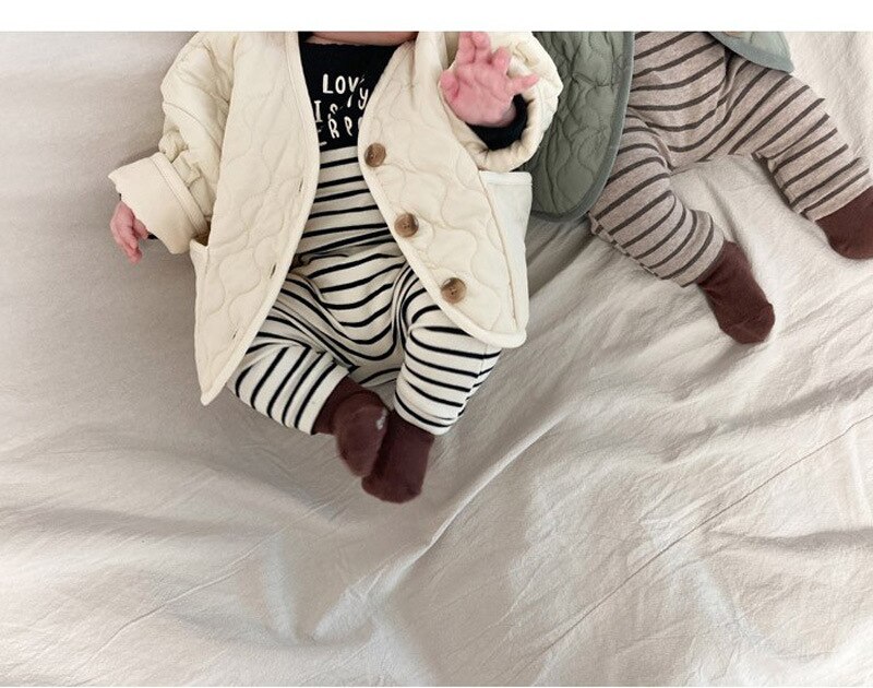 Enfants manteau hiver enfants garçons filles automne manteau rembourré veste pain grille vêtements d'extérieur en coton manteau bébé blanc veste 6M-3T