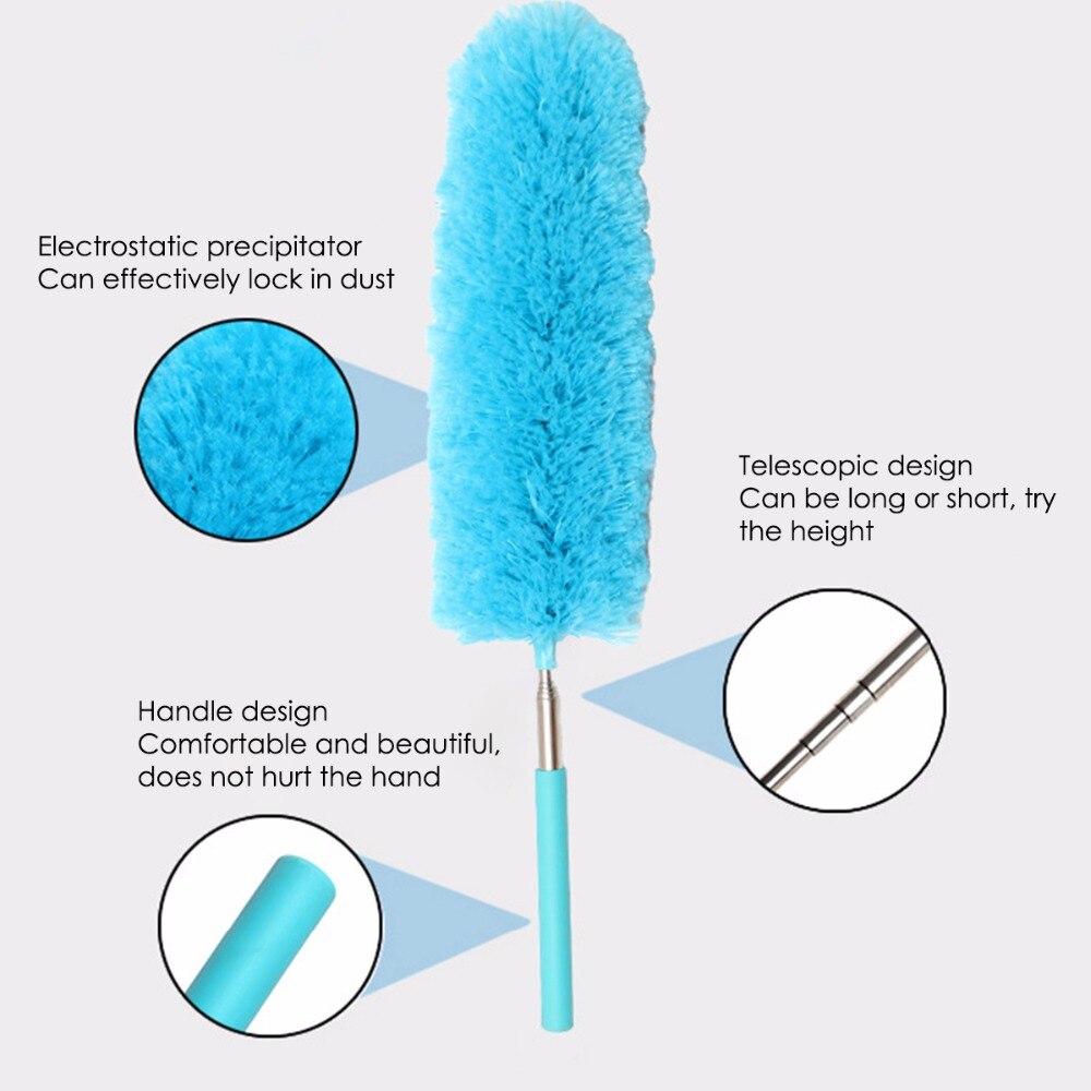 Duster Dust Cleaner Adjustable Stretch Extend Microfiber Feather Duster Furniture Dust Brush Household Cleaning Tools Static