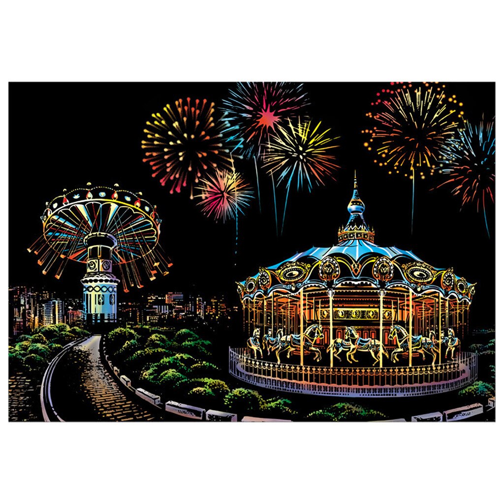 Gold Color Scratch It Adult Scratch Card Magic Pictures Scratch Art Paper Card Graffiti Stencil for Drawing Stick Painting Toy: Default Title