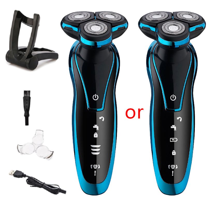 Multifunction Men Electric Shaver Floating Razor Wet Dry Waterproof Cordless USB Rechargeable Beard Trimmer Washable: 2 in 1