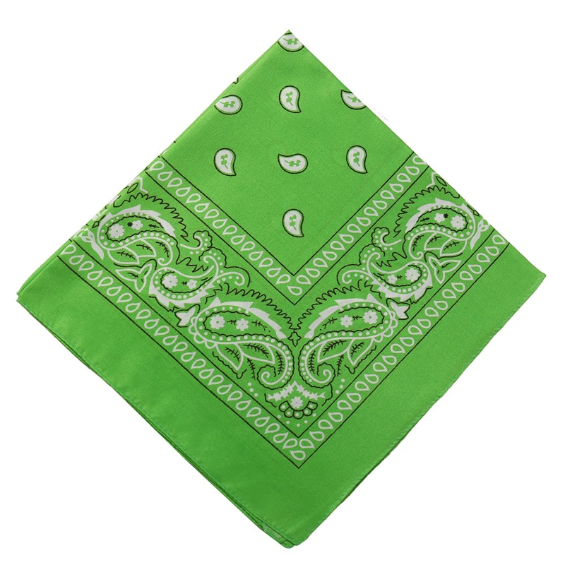 mujer Bandana bufanda niñas niños Punk pañuelos cuadrados sombreros bohemio pañuelo para la cabeza diademas accesorios para el cabello: Verde claro