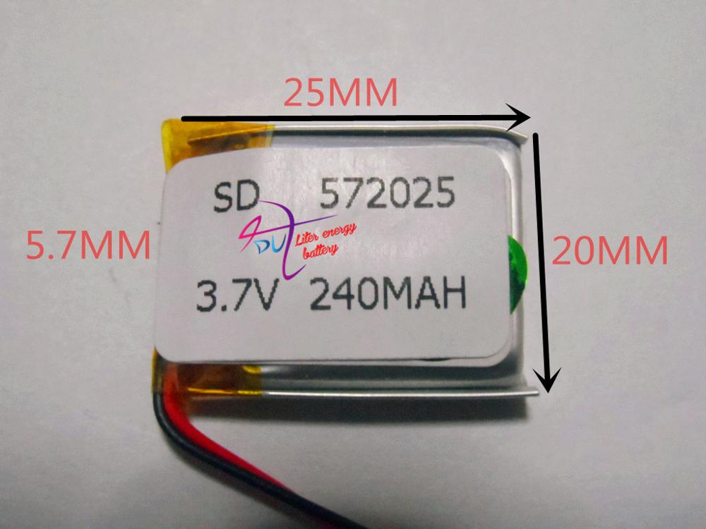 XHR-2P 2.54 best battery brand 602025 062025 572025 NLE 240mah 3.7V lithium polymer battery MP4 MP5