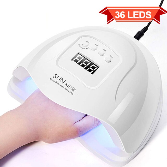 Lámpara de uñas de Gel UV Led de alta potencia, 256W, esmalte de cabina, 57 LED, equipo de secado para lámpara de manicura: SUN X5 Plus / US
