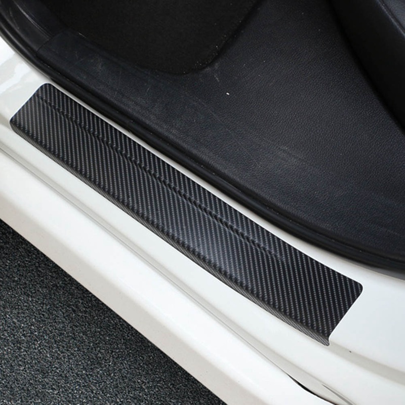 4 stks/set Universele Auto Styling Sticker 3D Carbon Fiber Instaplijsten Scuff Plaat Guards Dorpels Protector Auto Accessoires