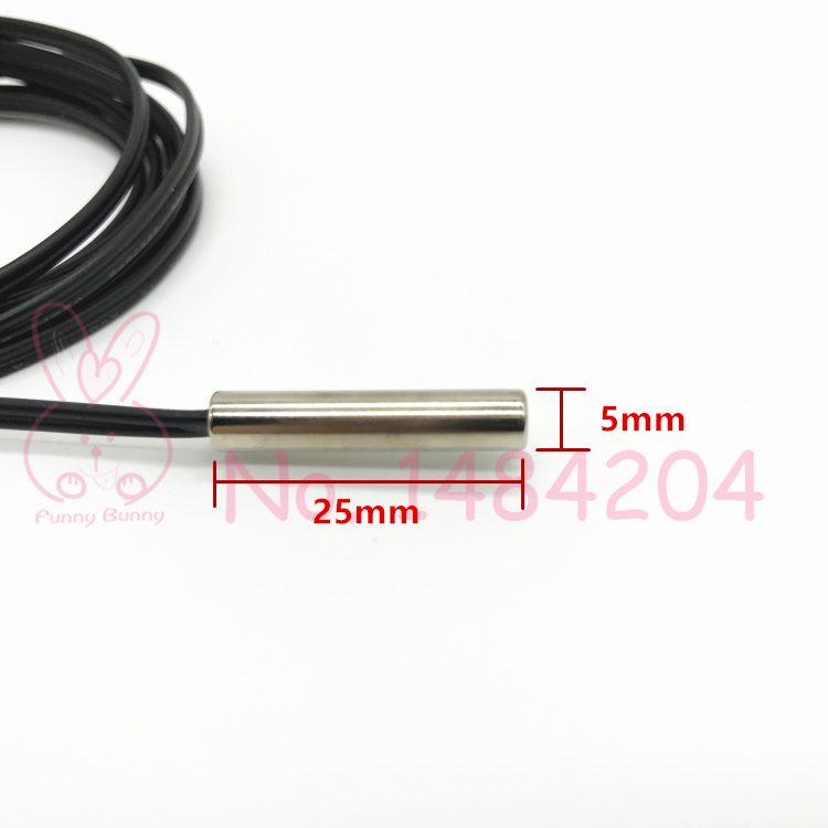 2x NTC 3950 Thermistor Temperature Sensor 5K 10K 15K OHM Probe 5mm*25mm Probe 1.5m Wire 2 PCS Waterproof