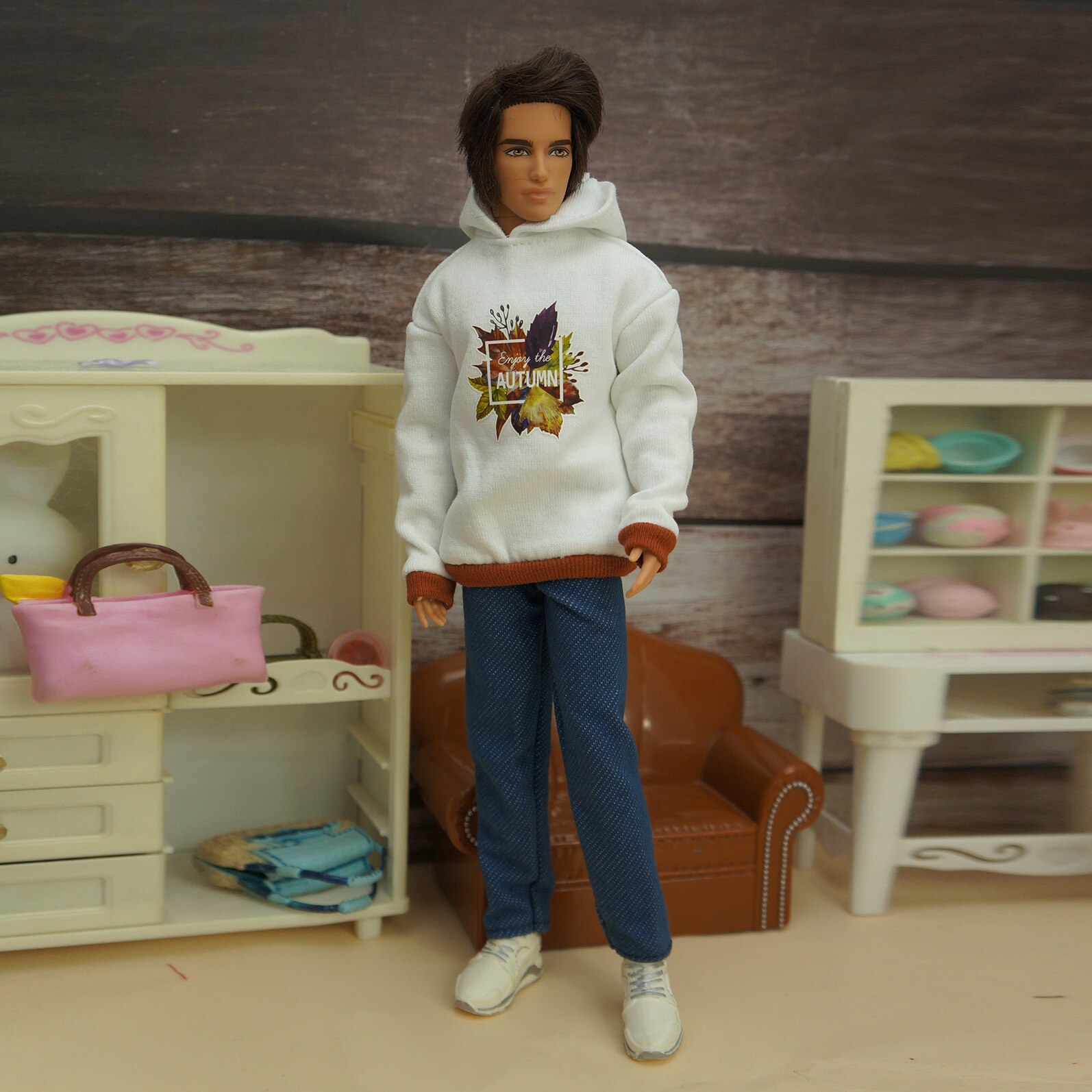 Ken Doll-ropa vaquera, chaqueta vaquera, abrigo, pantalones, Sudadera con capucha, muñeca, novio, ropa Ken, uso diario, traje informal, accesorios para muñecas de 30cm
