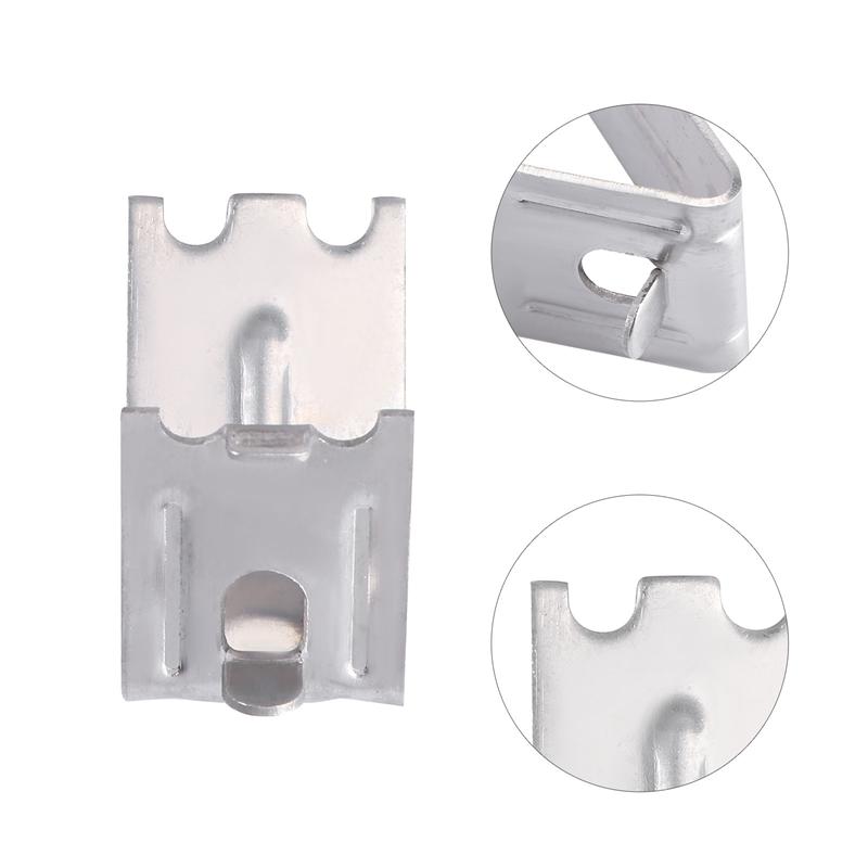20pcs Stainless Steel Freezer Shelf Clip Replacement Fridge Cooler Shelf Clips Support Hooks