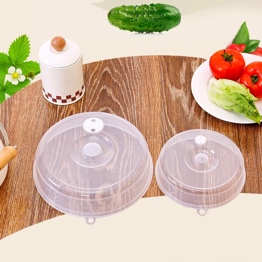 1pcs Plastic Microwave Food Cover Clear Lid Safe Vent Kitchen Tools Home Accessories